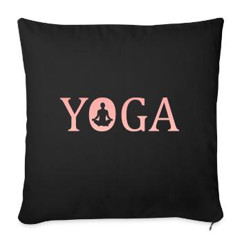 Yoga yoga - Sofakissenbezug 45 x 45 cm - Schwarz - Vorne
