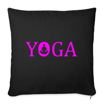 Yoga yoga - Sofakissenbezug 45 x 45 cm - Schwarz - Vorne