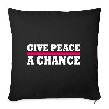 Give peace a chance - Housse de coussin décorative 45 x 45 cm - noir - Devant