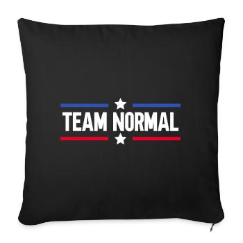 Team Normal - Sofakissenbezug 45 x 45 cm - Schwarz - Vorne