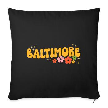 Baltimore - Sofa pillowcase 17,3'' x 17,3'' (45 x 45 cm) - black - Front