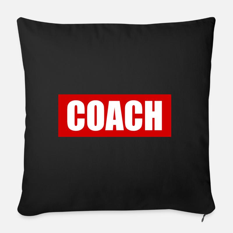 Coach - Sofakissenbezug 45 x 45 cm - Schwarz