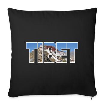 Tibet - Housse de coussin décorative 45 x 45 cm - noir - Devant