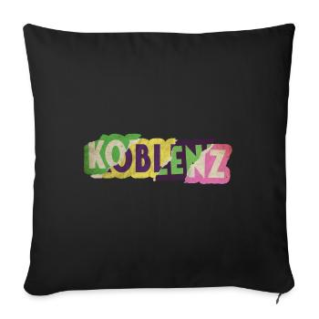 Koblenz Deutschland Stadt Schrift Punk Retro - Sofakissenbezug 45 x 45 cm - Schwarz - Vorne