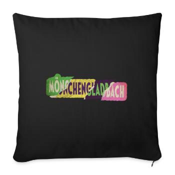 Mönchengladbach Deutschland Schrift Punk Retro - Sofakissenbezug 45 x 45 cm - Schwarz - Vorne