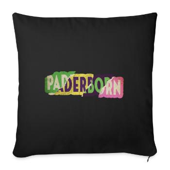 Paderborn Allemagne Ville Police Punk Rétro - Housse de coussin décorative 45 x 45 cm - noir - Devant