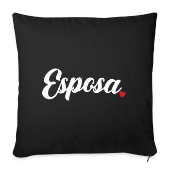 Esposa Cute Wife To Be Bride Couple Wedding Gift - Sofa pillowcase 17,3'' x 17,3'' (45 x 45 cm) - black - Front