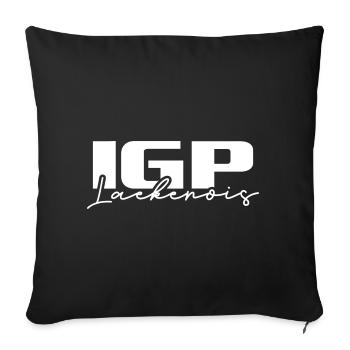 IGP LAEKENOIS Wilsigns Chien de Sport Chien Chiens - Housse de coussin décorative 45 x 45 cm - noir - Devant