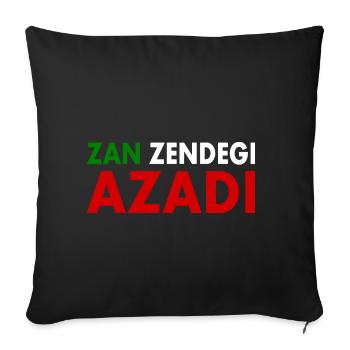 women life freedom Zan zendegi azadi - Sofakissenbezug 45 x 45 cm - Schwarz - Vorne