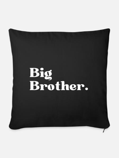 GROSSER BRUDER - Sofakissenbezug 45 x 45 cm - Schwarz