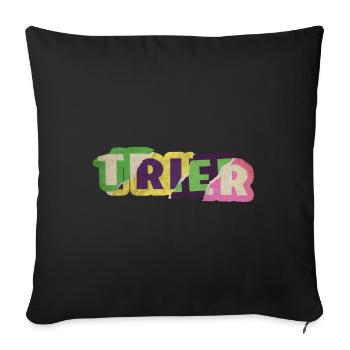Trier Germany City Font Punk Retro - Sofa pillowcase 17,3'' x 17,3'' (45 x 45 cm) - black - Front