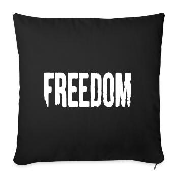 Freedom - Sofa pillowcase 17,3'' x 17,3'' (45 x 45 cm) - black - Front