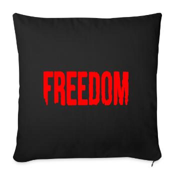 Freedom - Sofakissenbezug 45 x 45 cm - Schwarz - Vorne