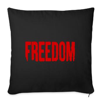 Freedom - Sofa pillowcase 17,3'' x 17,3'' (45 x 45 cm) - black - Front