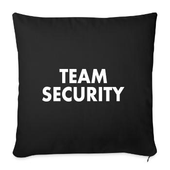 Team security - Sofa pillowcase 17,3'' x 17,3'' (45 x 45 cm) - black - Front