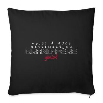Grand-Père Génial - Style Rétro - Housse de coussin décorative 45 x 45 cm - noir - Devant