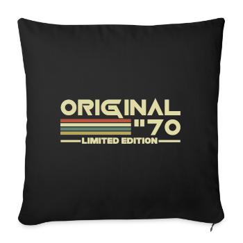 1960 - Sofa pillowcase 17,3'' x 17,3'' (45 x 45 cm) - black - Front