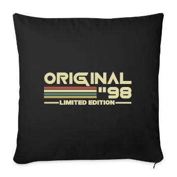 1998 - Sofa pillowcase 17,3'' x 17,3'' (45 x 45 cm) - black - Front