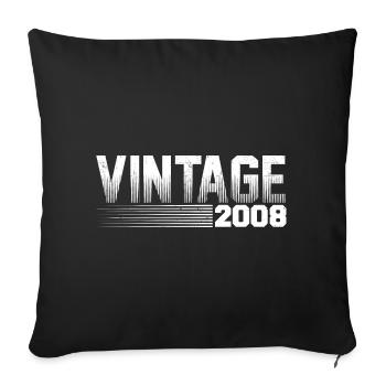 Vintage 2008 Birthday Retro 2008 - Sofa pillowcase 17,3'' x 17,3'' (45 x 45 cm) - black - Front