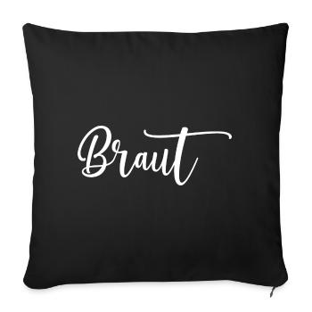 Bride Design for Hen Party Bachelor Party - Sofa pillowcase 17,3'' x 17,3'' (45 x 45 cm) - black - Front