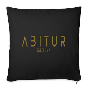 Abitur Est. 2024 - Sofakissenbezug 45 x 45 cm - Schwarz - Vorne