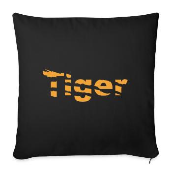 Tiger - Sofakissenbezug 45 x 45 cm - Schwarz - Vorne