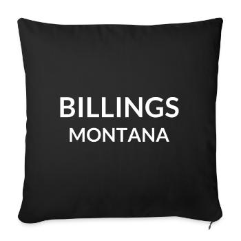 Billings Montana USA - Sofa pillowcase 17,3'' x 17,3'' (45 x 45 cm) - black - Front