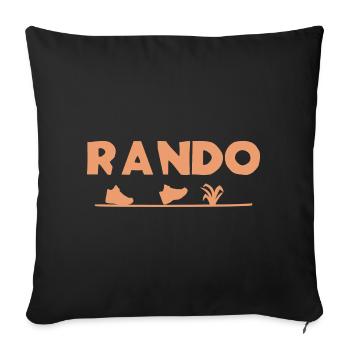 RANDONNER, C'EST LE PIED ! (randonnée, trek) - Housse de coussin décorative 45 x 45 cm - noir - Devant