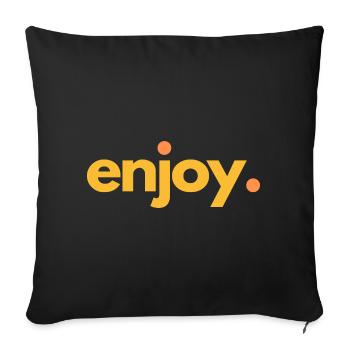 ENJOY.04 - Sofakissenbezug 45 x 45 cm - Schwarz - Vorne