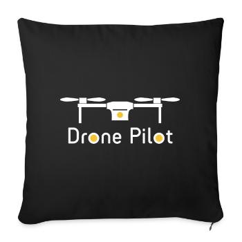 Drone Pilot - Sofa pillowcase 17,3'' x 17,3'' (45 x 45 cm) - black - Front