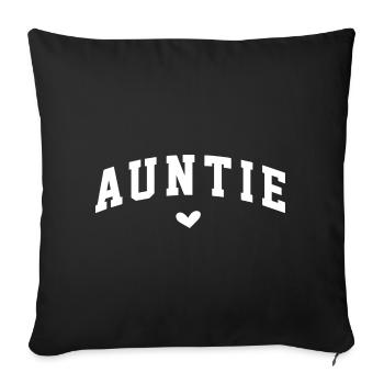 Auntie Aunty Aunt Grandaunt Grandma - Sofa pillowcase 17,3'' x 17,3'' (45 x 45 cm) - black - Front