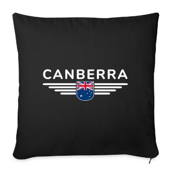 Canberra Australia T-Shirt for Fans and Lovers - Sofa pillowcase 17,3'' x 17,3'' (45 x 45 cm) - black - Front