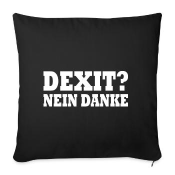 Dexit non merci - Housse de coussin décorative 45 x 45 cm - noir - Devant