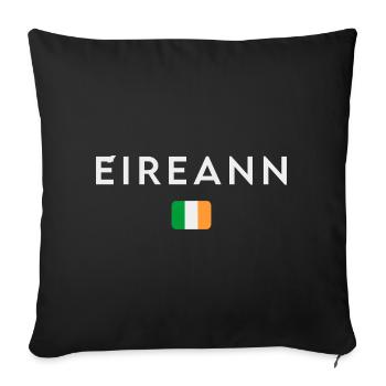 Flag of Ireland, Irish Pride - Sofa pillowcase 17,3'' x 17,3'' (45 x 45 cm) - black - Front