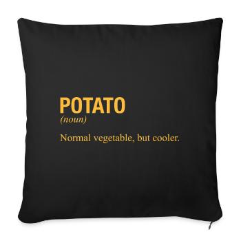 POTATO Kartoffel - Sofakissenbezug 45 x 45 cm - Schwarz - Vorne