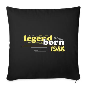 Légende Né 1985 Cadeau d’anniversaire Millésime 1985 - Housse de coussin décorative 45 x 45 cm - noir - Devant