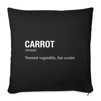 CAROTTE - Housse de coussin décorative 45 x 45 cm - noir - Devant