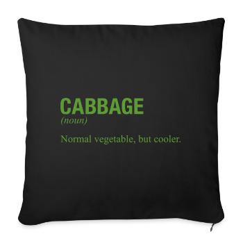 CABBAGE - Sofa pillowcase 17,3'' x 17,3'' (45 x 45 cm) - black - Front