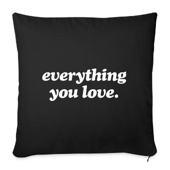 Citation Inspirante pour T-Shirt - Housse de coussin décorative 45 x 45 cm - noir - Devant