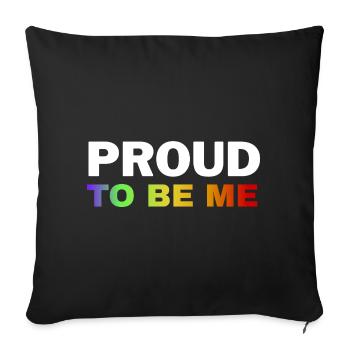 Vibrant Pride Empowerment Design - Sofa pillowcase 17,3'' x 17,3'' (45 x 45 cm) - black - Front