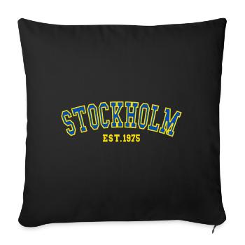 Stockholm Est.1975 - Housse de coussin décorative 45 x 45 cm - noir - Devant