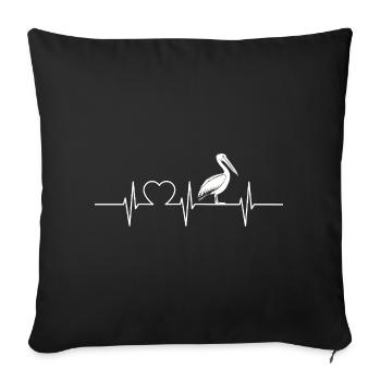 Pélicans Pélican - Housse de coussin décorative 45 x 45 cm - noir - Devant
