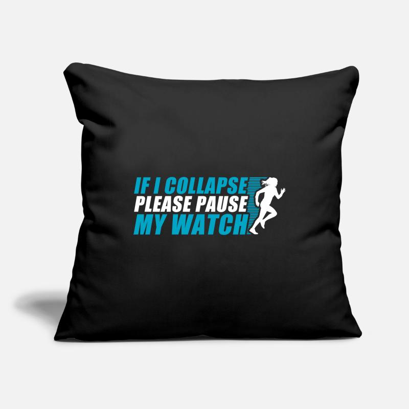 If I collapse funny running jogging runner Sofa pillowcase 17,3'' x 17,3'' (45 x 45 cm)