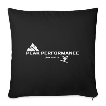 Performance optimale - Pas vraiment | Humour de ski - Housse de coussin décorative 45 x 45 cm - noir - Devant