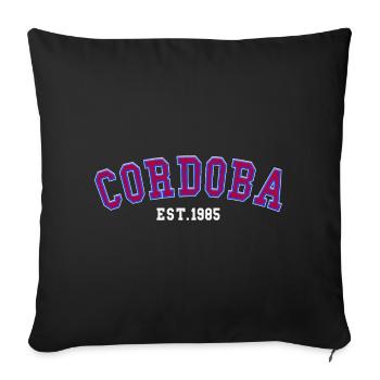 Cordoba Est 1985 - Sofa pillowcase 17,3'' x 17,3'' (45 x 45 cm) - black - Front