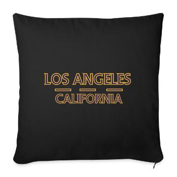 Los Angeles California - Sofa pillowcase 17,3'' x 17,3'' (45 x 45 cm) - black - Front