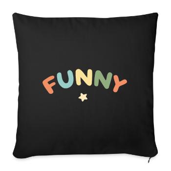 Funny Pastel Letters - Sofa pillowcase 17,3'' x 17,3'' (45 x 45 cm) - black - Front