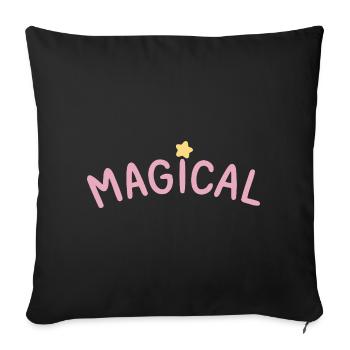Magical Pastel Star — Soft Typography - Sofa pillowcase 17,3'' x 17,3'' (45 x 45 cm) - black - Front