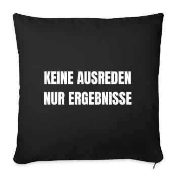 Pas d’excuses Seulement des résultats | Chemise de travail - Housse de coussin décorative 45 x 45 cm - noir - Devant