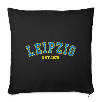 Leipzig Est. 1976 - Sofa pillowcase 17,3'' x 17,3'' (45 x 45 cm) - black - Front